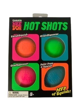 NIB. NEEDOH Teenie Hot Shots Squishy Sports Balls
